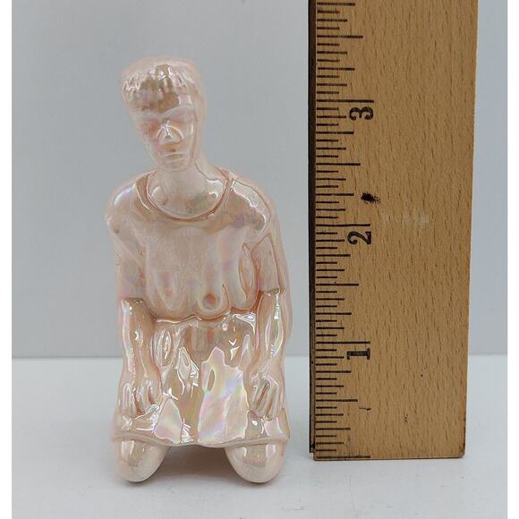 Shepherd Boy Kneeling Nativity Figure Replacement Figurine Iridescent 3.25" - Picture 7 of 7